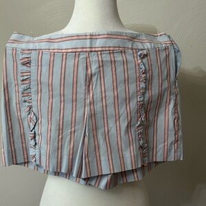 LOFT Striped Ruffle Hem Women’s Skort - Light Blue & Pink